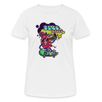 Donut Street Beat Boombox - T-shirt respirant Femme - blanc - Devant - AI Model Female 172 dark (172cm)