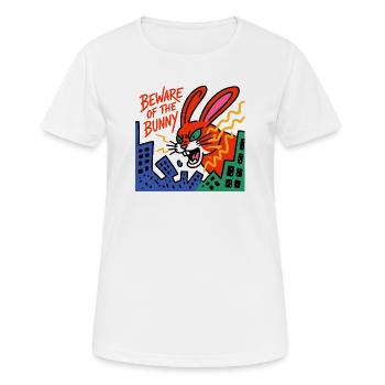 Horror Hase - Frauen T-Shirt atmungsaktiv - Weiß - Vorne - AI Model Female 172 dark (172cm)