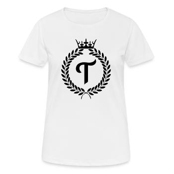 T_Lorbeer_wappen- - Frauen T-Shirt atmungsaktiv - Weiß - Vorne - AI Model Female 172 dark (172cm)