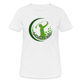 Silhouette du swing du golfeur illimité - T-shirt respirant Femme - blanc - Devant - AI Model Female 172 dark (172cm)