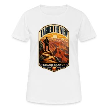 Der Grand Canyon erhielt das View Desert Hiking Adventu - Frauen T-Shirt atmungsaktiv - Weiß - Vorne - AI Model Female 172 dark (172cm)