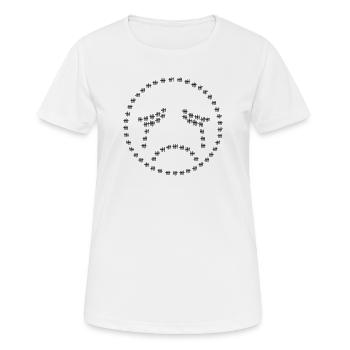 sadey_lines - T-shirt respirant Femme - blanc - Devant - AI Model Female 172 dark (172cm)