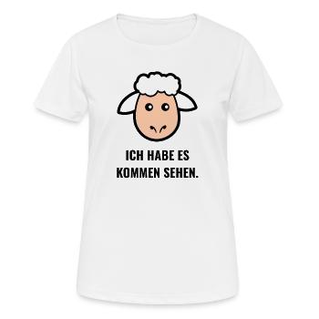 Ich habe es kommen sehen. - Frauen T-Shirt atmungsaktiv - Weiß - Vorne - AI Model Female 172 dark (172cm)