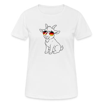 Deutsche flagge Ziege deutsch Deutschland Ziege - Frauen T-Shirt atmungsaktiv - Weiß - Vorne - AI Model Female 172 dark (172cm)