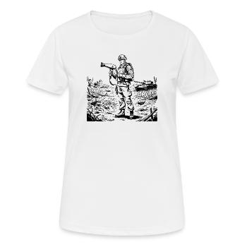Estupida guerra - T-shirt respirant Femme - blanc - Devant - AI Model Female 172 dark (172cm)