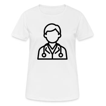 Arzt - Frauen T-Shirt atmungsaktiv - Weiß - Vorne - AI Model Female 172 dark (172cm)