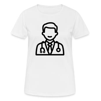 Arzt - Frauen T-Shirt atmungsaktiv - Weiß - Vorne - AI Model Female 172 dark (172cm)