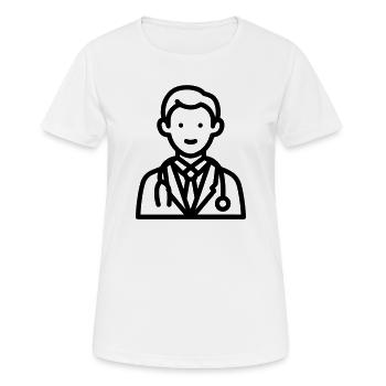 Arzt - Frauen T-Shirt atmungsaktiv - Weiß - Vorne - AI Model Female 172 dark (172cm)