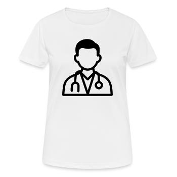 Arzt - Frauen T-Shirt atmungsaktiv - Weiß - Vorne - AI Model Female 172 dark (172cm)