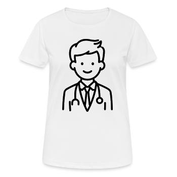 Arzt - Frauen T-Shirt atmungsaktiv - Weiß - Vorne - AI Model Female 172 dark (172cm)