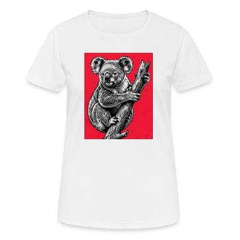 Koala - Frauen T-Shirt atmungsaktiv - Weiß - Vorne - AI Model Female 172 dark (172cm)