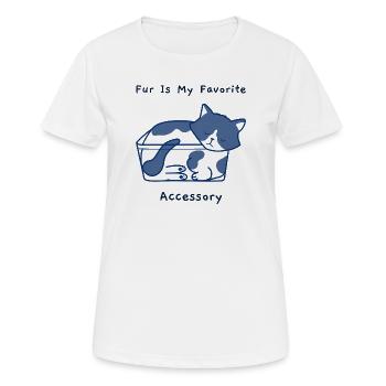 Pelz ist mein Lieblingsaccessoire - Frauen T-Shirt atmungsaktiv - Weiß - Vorne - AI Model Female 172 dark (172cm)