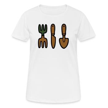 Outils de jardinage Jardinier Jardinier - T-shirt respirant Femme - blanc - Devant - AI Model Female 172 dark (172cm)