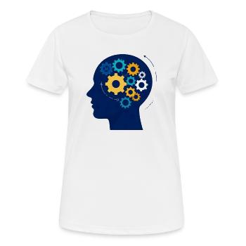 Tête pleine de vitesses - T-shirt respirant Femme - blanc - Devant - AI Model Female 172 dark (172cm)