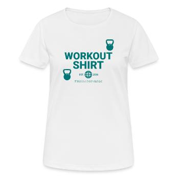 workout shirt - Women's Breathable T-Shirt - white - Front - AI Model Female 172 dark (172cm)