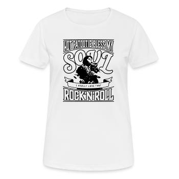 Hot Patootie Bless My Soul Vektorkunst Individuelle Farbe - Frauen T-Shirt atmungsaktiv - Weiß - Vorne - AI Model Female 172 dark (172cm)