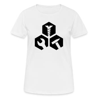 Outil Tournevis Hexagon - T-shirt respirant Femme - blanc - Devant - AI Model Female 172 dark (172cm)