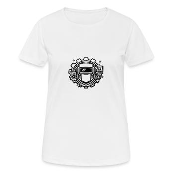 Schweißer Funken Metall Industrie Arbeit Stolz - Frauen T-Shirt atmungsaktiv - Weiß - Vorne - AI Model Female 172 dark (172cm)