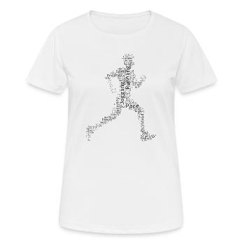 Marathon Running Gift Idea for Marathon Runners - Women's Breathable T-Shirt - white - Front - AI Model Female 172 dark (172cm)