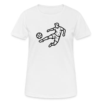  Fußballspieler Fußball Fußballverein Trikot - Frauen T-Shirt atmungsaktiv - Weiß - Vorne - AI Model Female 172 dark (172cm)