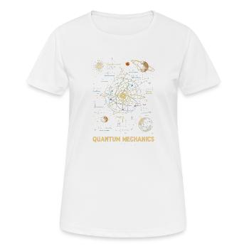 Quantum Mechanics Cosmic Space Science Inspired - Women's Breathable T-Shirt - white - Front - AI Model Female 172 dark (172cm)