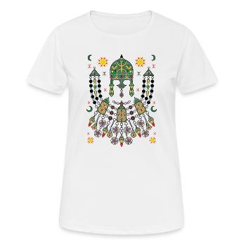 Bijoux de Kabylie - T-shirt respirant Femme - blanc - Devant - AI Model Female 172 dark (172cm)