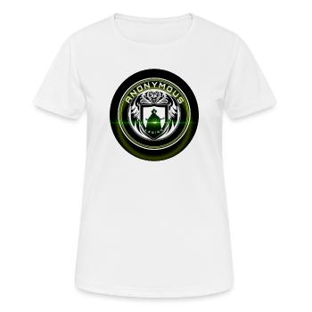 Anonymous Legion  - Frauen T-Shirt atmungsaktiv - Weiß - Vorne - AI Model Female 172 dark (172cm)
