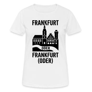 Frankfurt Oder - Frauen T-Shirt atmungsaktiv - Weiß - Vorne - AI Model Female 172 dark (172cm)