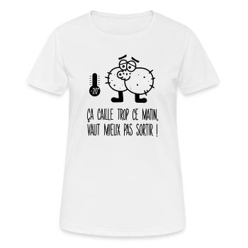 zizi - T-shirt respirant Femme - blanc - Devant - AI Model Female 172 dark (172cm)