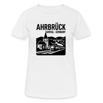 Ahrbrück Ahrtal - Frauen T-Shirt atmungsaktiv - Weiß - Vorne - AI Model Female 172 dark (172cm)
