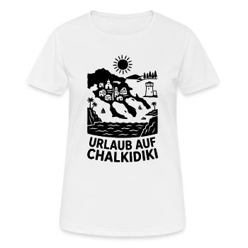 Chalkidiki Griechenland Urlaub Silhouette - Frauen T-Shirt atmungsaktiv - Weiß - Vorne - AI Model Female 172 dark (172cm)