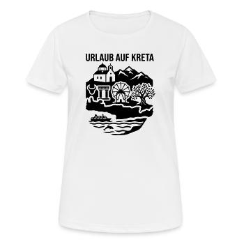 Kreta Griechenland Wahrzeichen Urlaub - Frauen T-Shirt atmungsaktiv - Weiß - Vorne - AI Model Female 172 dark (172cm)