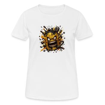 Aggressive Oil Canister Steampunk - Women's Breathable T-Shirt - white - Front - AI Model Female 172 dark (172cm)