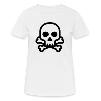 skull, pirate, skull, skull, icon, bone croi - Women's Breathable T-Shirt - white - Front - AI Model Female 172 dark (172cm)