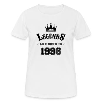 Legends Born in - Frauen T-Shirt atmungsaktiv - Weiß - Vorne - AI Model Female 172 dark (172cm)