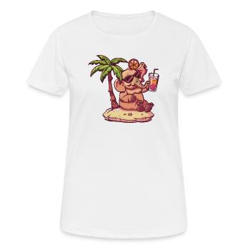 Elefant Sommer Palme - Frauen T-Shirt atmungsaktiv - Weiß - Vorne - AI Model Female 172 dark (172cm)