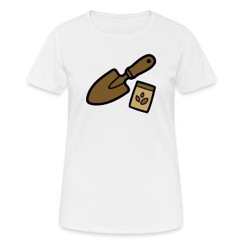 Gartenwerkzeug Saatgut Gärtner Landschaftsbau - Frauen T-Shirt atmungsaktiv - Weiß - Vorne - AI Model Female 172 dark (172cm)