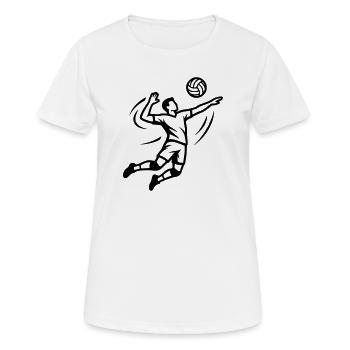 Volleyballspieler Schmetterball Volleyball Team - Frauen T-Shirt atmungsaktiv - Weiß - Vorne - AI Model Female 172 dark (172cm)