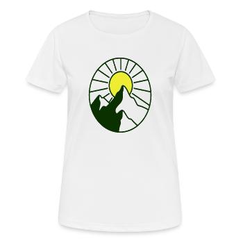 Sunrise over mountain range - Women's Breathable T-Shirt - white - Front - AI Model Female 172 dark (172cm)