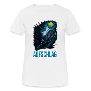 Aufschlag Kraftsprint - Frauen T-Shirt atmungsaktiv - Weiß - Vorne - AI Model Female 172 dark (172cm)
