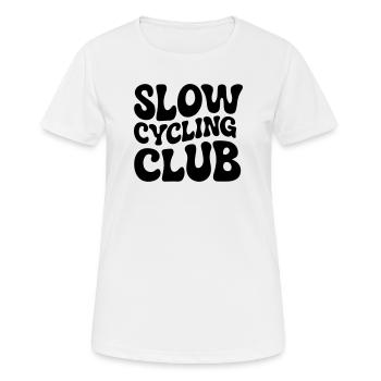 Club de Cyclisme Lent - T-shirt respirant Femme - blanc - Devant - AI Model Female 172 dark (172cm)
