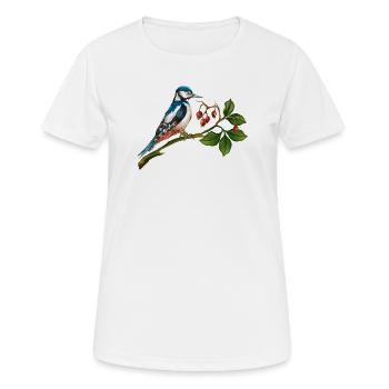 Bunter Vogel - Frauen T-Shirt atmungsaktiv - Weiß - Vorne - AI Model Female 172 dark (172cm)
