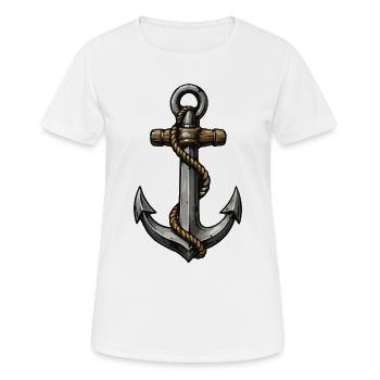 Anchor Rope Maritime Style - Women's Breathable T-Shirt - white - Front - AI Model Female 172 dark (172cm)