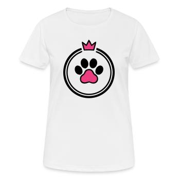 Dog Paw Crown Heart Bone Dog Mom - Women's Breathable T-Shirt - white - Front - AI Model Female 172 dark (172cm)