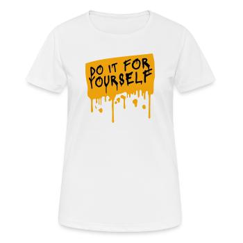 Do It For Yourself Inspirierend Selbstliebe Zitat - Frauen T-Shirt atmungsaktiv - Weiß - Vorne - AI Model Female 172 dark (172cm)