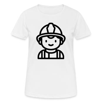 Feuerwehrmann - Frauen T-Shirt atmungsaktiv - Weiß - Vorne - AI Model Female 172 dark (172cm)