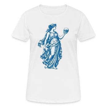 Göttin mit Totenschädel - Frauen T-Shirt atmungsaktiv - Weiß - Vorne - AI Model Female 172 dark (172cm)
