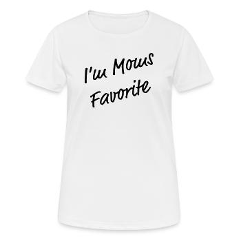 Je suis le T-shirt drôle préféré de maman - T-shirt respirant Femme - blanc - Devant - AI Model Female 172 dark (172cm)