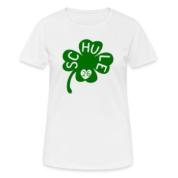 Schule 26 Kleeblatt - Frauen T-Shirt atmungsaktiv - Weiß - Vorne - AI Model Female 172 dark (172cm)