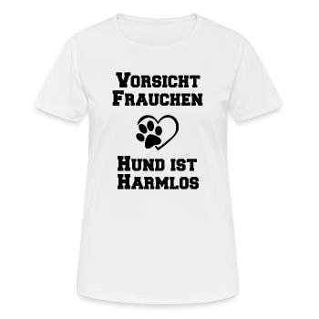 Herzpfote Liebeszeichen - Frauen T-Shirt atmungsaktiv - Weiß - Vorne - AI Model Female 172 dark (172cm)